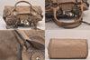 Authentic Chloe Paddington Vintage Leather Shoulder Hand Bag Beige 8598M