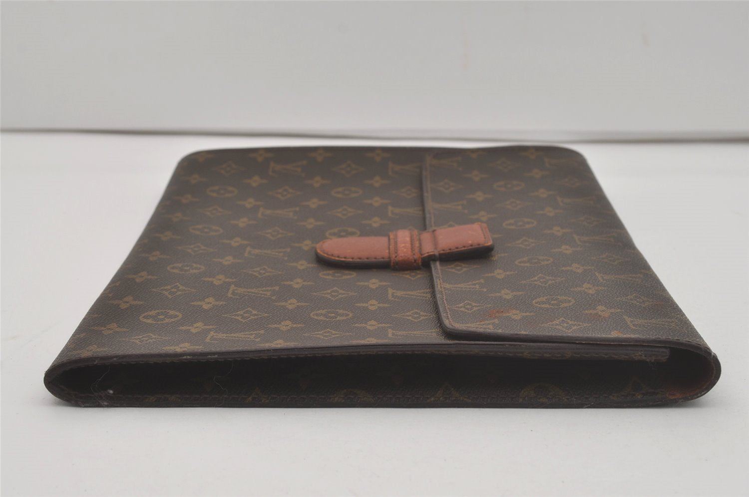 Authentic Louis Vuitton Monogram Poche Ministre Document Case M53445 LV 8599I