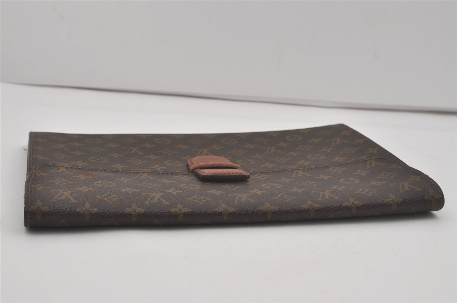 Authentic Louis Vuitton Monogram Poche Ministre Document Case M53445 LV 8599I