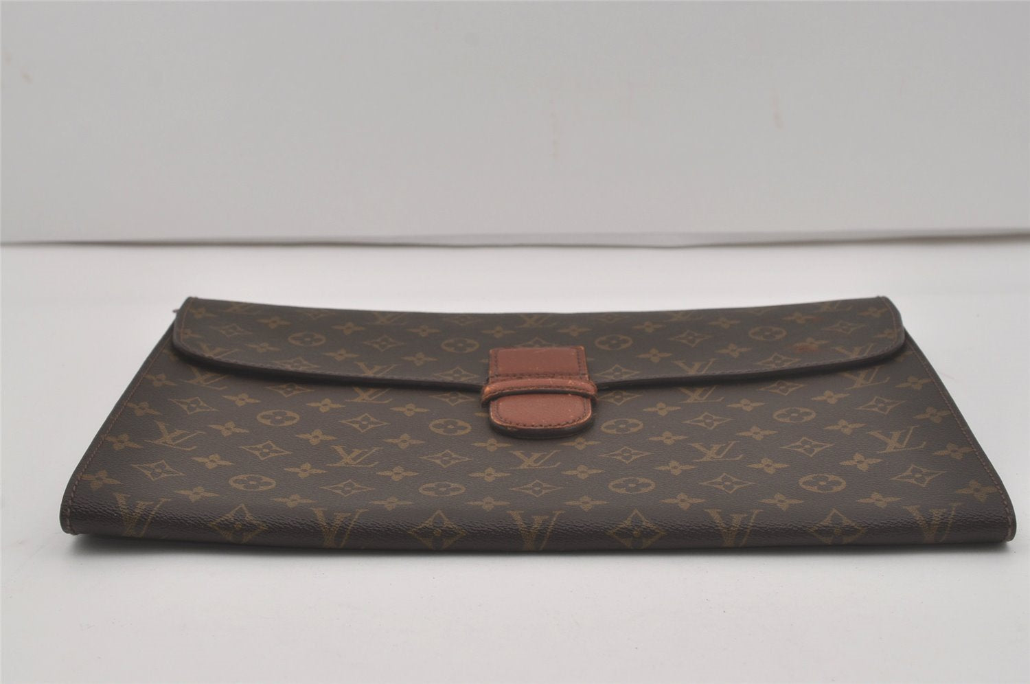 Authentic Louis Vuitton Monogram Poche Ministre Document Case M53445 LV 8599I
