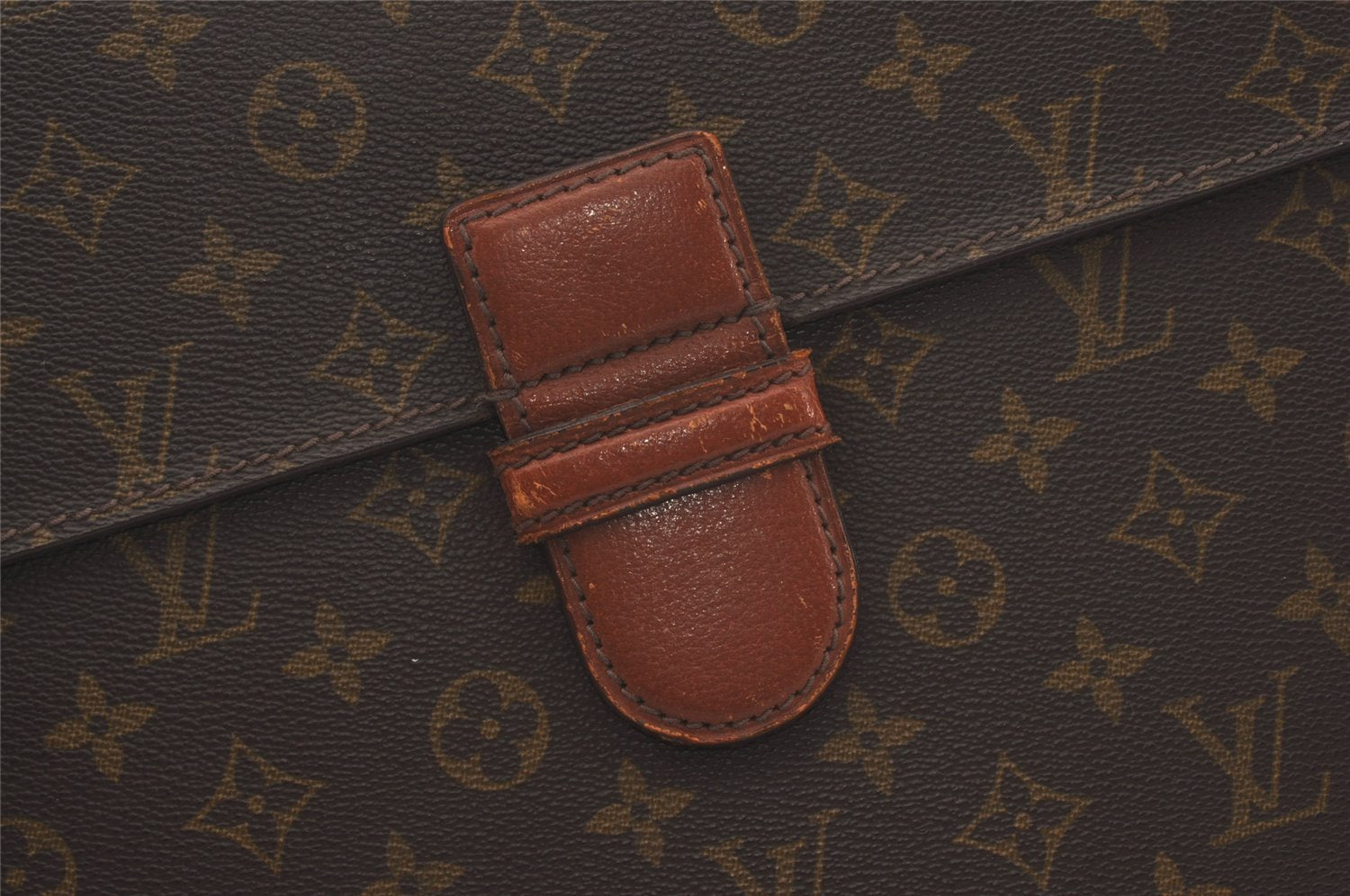Authentic Louis Vuitton Monogram Poche Ministre Document Case M53445 LV 8599I
