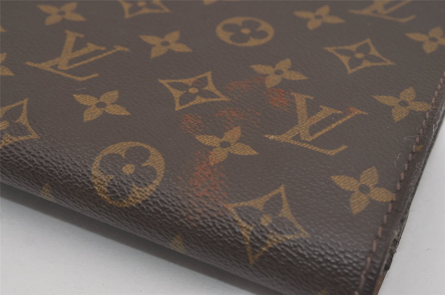 Authentic Louis Vuitton Monogram Poche Ministre Document Case M53445 LV 8599I