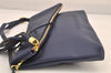 Authentic GIVENCHY Vintage Leather 2Way Shoulder Clutch Bag Purse Blue 8599M