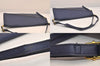 Authentic GIVENCHY Vintage Leather 2Way Shoulder Clutch Bag Purse Blue 8599M