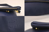 Authentic GIVENCHY Vintage Leather 2Way Shoulder Clutch Bag Purse Blue 8599M