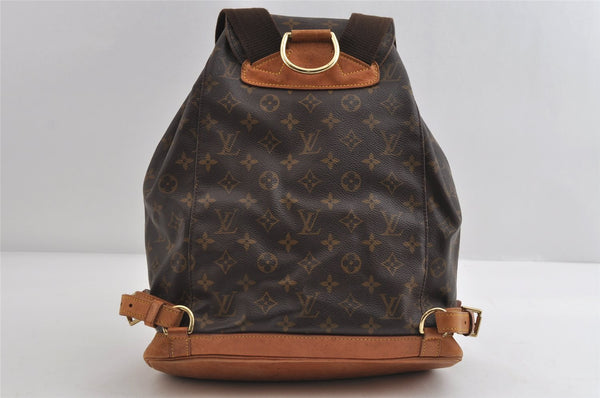 Authentic Louis Vuitton Monogram Montsouris GM Backpack M51135 LV 8600I