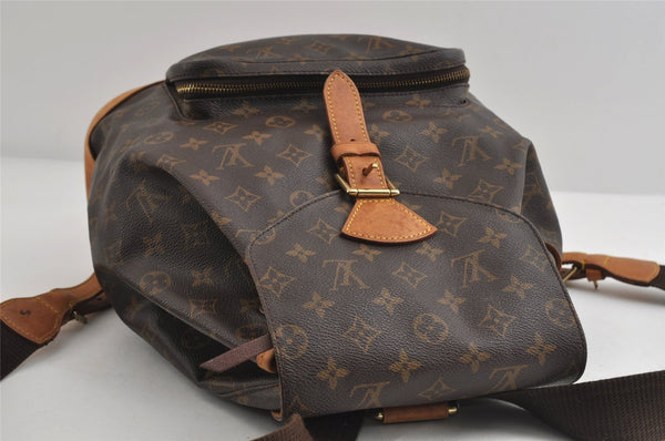 Authentic Louis Vuitton Monogram Montsouris GM Backpack M51135 LV 8600I
