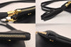 Authentic GIVENCHY Leather 2Way Shoulder Cross Body Clutch Bag Purse Black 8601M