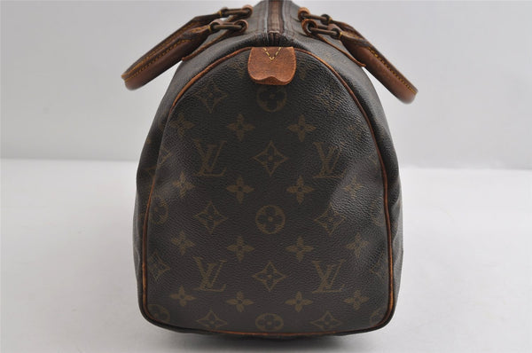 Authentic Louis Vuitton Monogram Speedy 30 Hand Boston Bag M41526 LV 8602I