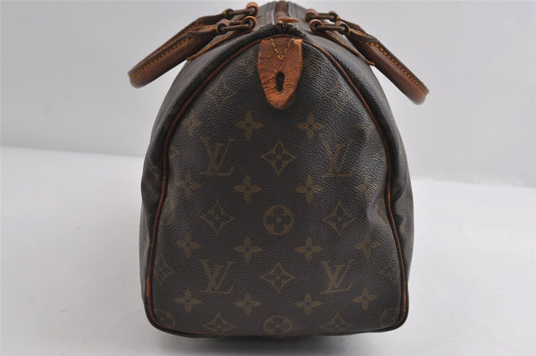 Authentic Louis Vuitton Monogram Speedy 30 Hand Boston Bag M41526 LV 8602I