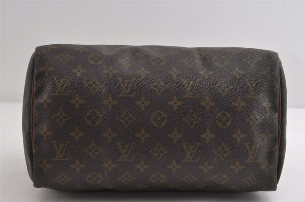 Authentic Louis Vuitton Monogram Speedy 30 Hand Boston Bag M41526 LV 8602I