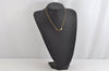 Authentic COACH Heart Motif Rhinestone Chain Pendant Necklace Gold 8602J