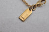 Authentic COACH Heart Motif Rhinestone Chain Pendant Necklace Gold 8602J