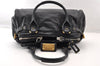 Authentic Chloe Paddington Leather Shoulder Hand Bag Black 8603I