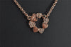 Authentic COACH Vintage Rhinestone Heart Chain Pendant Necklace Pink Gold 8603J