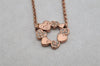 Authentic COACH Vintage Rhinestone Heart Chain Pendant Necklace Pink Gold 8603J