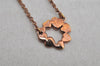 Authentic COACH Vintage Rhinestone Heart Chain Pendant Necklace Pink Gold 8603J