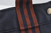 Authentic HERMES Fourre Tout PM Hand Tote Bag Canvas Navy Blue 8604I