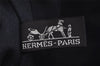 Authentic HERMES Fourre Tout PM Hand Tote Bag Canvas Navy Blue 8604I