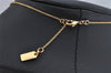 Authentic COACH Vintage Rhinestone Chain Pendant Necklace Gold 8604J