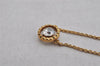 Authentic COACH Vintage Rhinestone Chain Pendant Necklace Gold 8604J