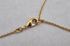 Authentic COACH Vintage Rhinestone Chain Pendant Necklace Gold 8604J