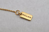 Authentic COACH Vintage Rhinestone Chain Pendant Necklace Gold 8604J