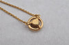 Authentic COACH Vintage Rhinestone Chain Pendant Necklace Gold 8604J