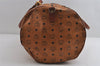 Authentic MCM Visetos Leather Vintage 2Way Traval Boston Bag Brown 8605I