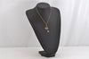 Authentic COACH Vintage Rhinestone Heart Chain Pendant Necklace Gold 8605J