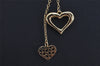 Authentic COACH Vintage Rhinestone Heart Chain Pendant Necklace Gold 8605J