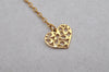 Authentic COACH Vintage Rhinestone Heart Chain Pendant Necklace Gold 8605J