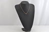 Authentic COACH Rhinestone Chain Pendant Necklace Pink Gold 8606J