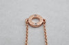 Authentic COACH Rhinestone Chain Pendant Necklace Pink Gold 8606J