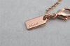 Authentic COACH Rhinestone Chain Pendant Necklace Pink Gold 8606J