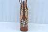 Authentic Burberrys Nova Check Canvas Leather Shoulder Hand Bag Beige 8607H