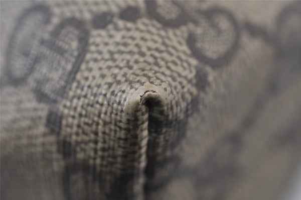 Authentic GUCCI Vintage Clutch Hand Bag Purse GG PVC Leather Brown 8607I