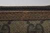 Authentic GUCCI Vintage Clutch Hand Bag Purse GG PVC Leather Brown 8607I