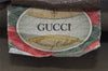 Authentic GUCCI Vintage Clutch Hand Bag Purse GG PVC Leather Brown 8607I