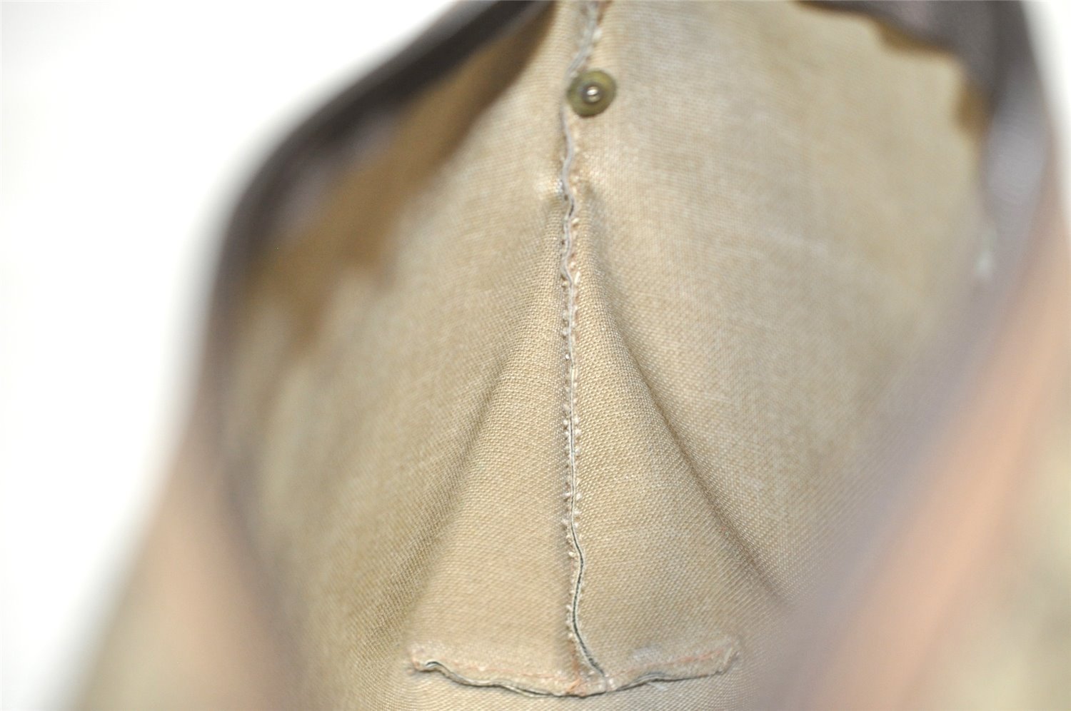 Authentic GUCCI Vintage Clutch Hand Bag Purse GG PVC Leather Brown 8607I