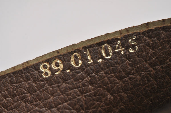 Authentic GUCCI Vintage Clutch Hand Bag Purse GG PVC Leather Brown 8607I