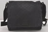 Authentic GUCCI Shoulder Cross Body Bag GG Canvas Leather 146236 Black 8608I