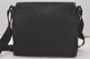 Authentic GUCCI Shoulder Cross Body Bag GG Canvas Leather 146236 Black 8608I