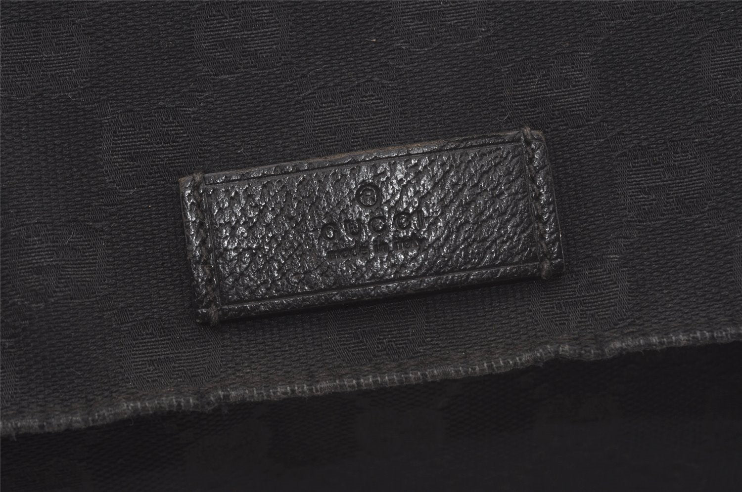 Authentic GUCCI Shoulder Cross Body Bag GG Canvas Leather 146236 Black 8608I