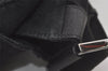 Authentic GUCCI Shoulder Cross Body Bag GG Canvas Leather 146236 Black 8608I