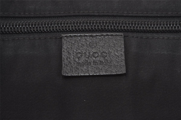 Authentic GUCCI Shoulder Cross Body Bag GG Canvas Leather 146236 Black 8608I