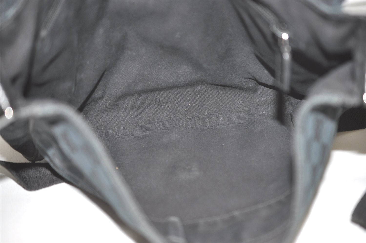 Authentic GUCCI Shoulder Cross Body Bag GG Canvas Leather 146236 Black 8608I