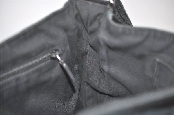 Authentic GUCCI Shoulder Cross Body Bag GG Canvas Leather 146236 Black 8608I