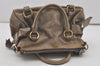 Authentic MIU MIU Ribbon Leather 2Way Shoulder Hand Bag Purse Brown 8609I