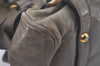 Authentic MIU MIU Ribbon Leather 2Way Shoulder Hand Bag Purse Brown 8609I